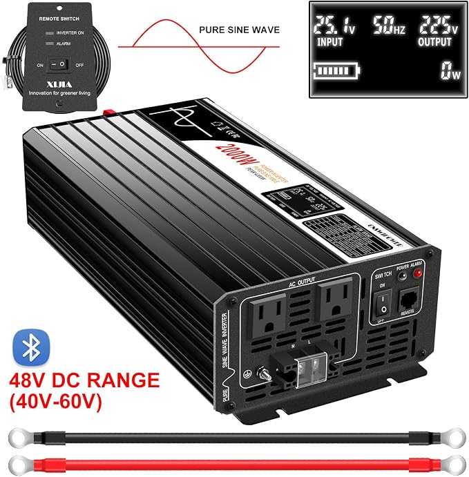 Xijia 2000w dc 48v to ac 120v Inverter Pure sine Wave 60HZ Converter - Image 5