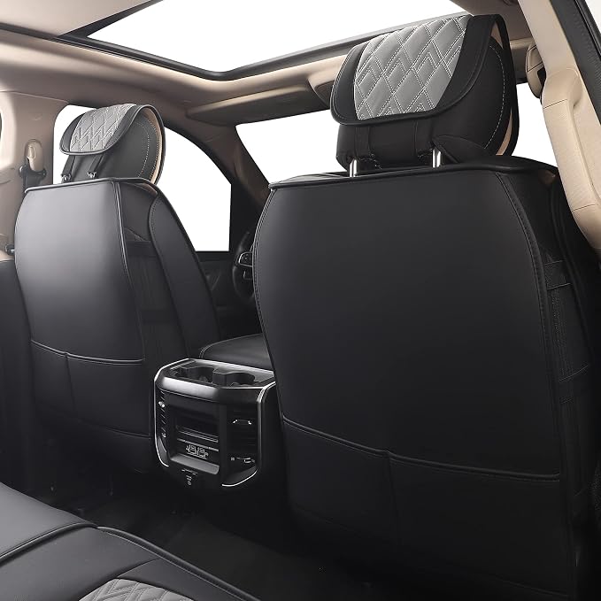 JOJOBAY Car Seat Covers for Dodge Ram 2 Pcs Front, Fit Ram 2009-2025 - Image 2