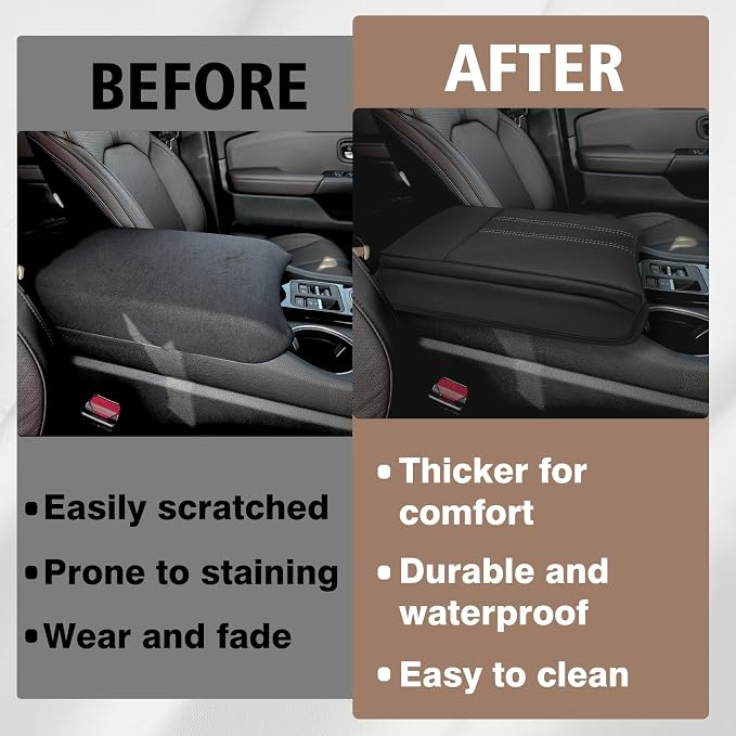Muslogy Center Console Cover Extra Thick Armrest Pad Compatible - Image 6