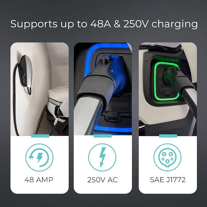 Lectron Tesla to J1772 EV Charging Adapter – NACS Converter, 48 Amp & 250V - Image 4