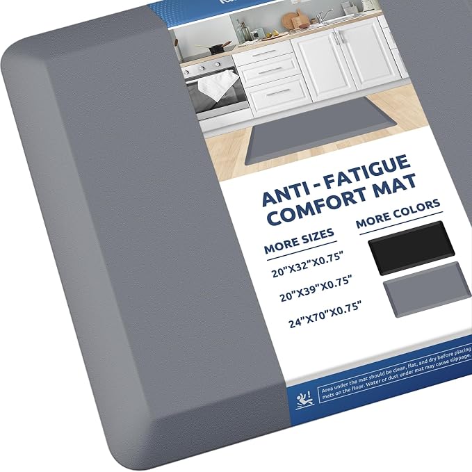 KitchenClouds Kitchen Mat Cushioned Anti Fatigue Rug 20"x32" Waterproof by KitchenClouds