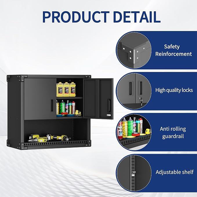 Garage Wall Cabinet, Metal Wall Cabinet - Image 4