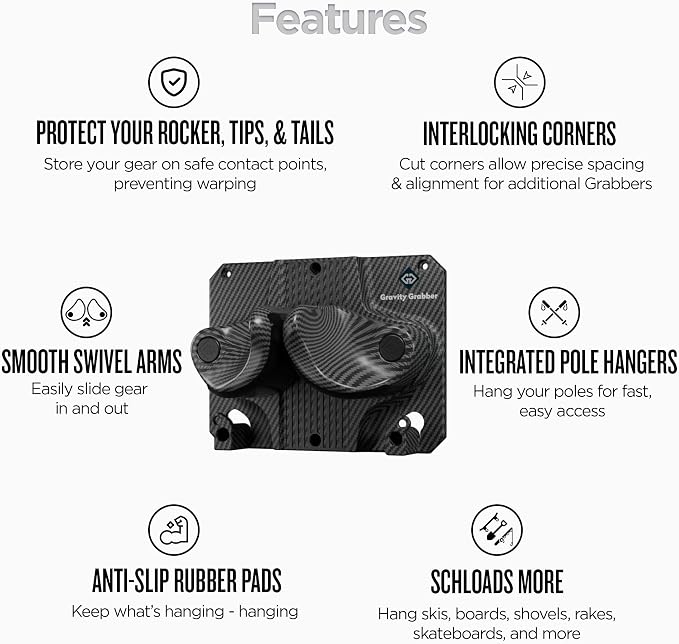 Ultimate Wall Storage Rack for Skis and Snowboards | Damage-Free Storage | Fits - Image 4