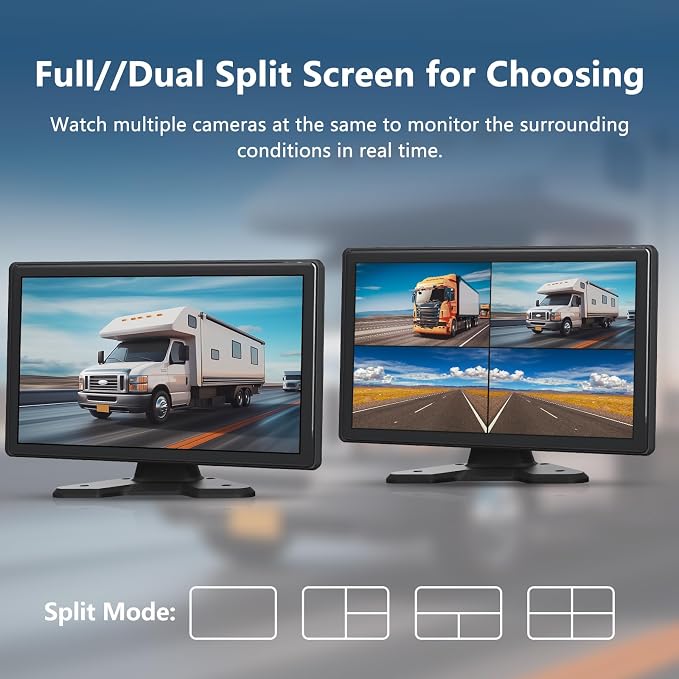 4 Channel Backup Camera System, Touchable 10.26 inch Monitor - Image 6