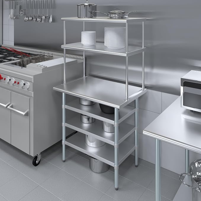 Amgood 24" x 36" Stainless Steel Work Table - Image 4