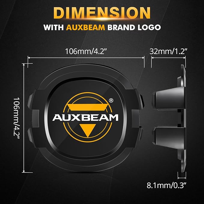 Auxbeam P4 Series Round Protective Light Covers, 4 Inch Black Offroad LED Pods - Image 5