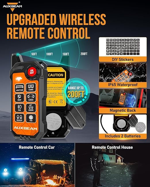 Auxbeam 8 Gang Slim Switch Panel Bluetooth RGB AS-800 - Image 4