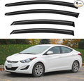 Window Visors Rain Guards for 2011-2016 Hyundai Elantra Sedan, Out-Channel by YQAUTEC