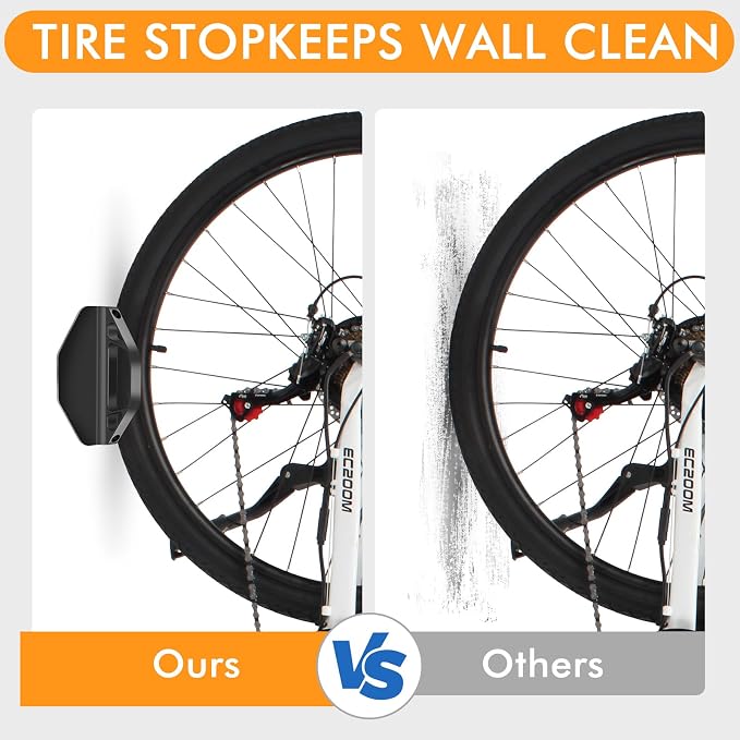 Swivel Bike Wall Mount, Bike Wall Hanger and Hooks, Hanging Bike Rack - Image 8