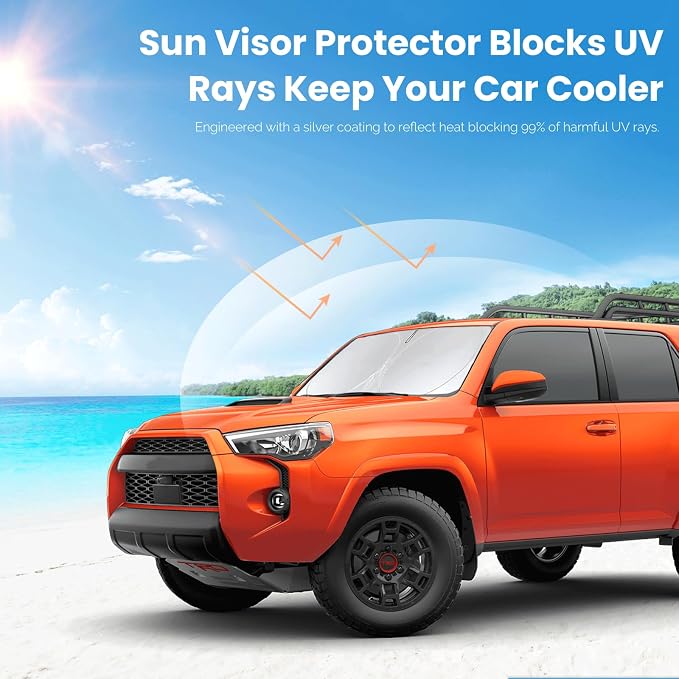 Car Windshield Sun Shade for 4Runner 2003-2009-Sunshade for Front Window Cover - Image 2