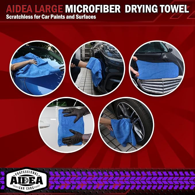 AIDEA Microfiber Towels for Cars-2PK, Large Professional Car Drying Towel - Image 7