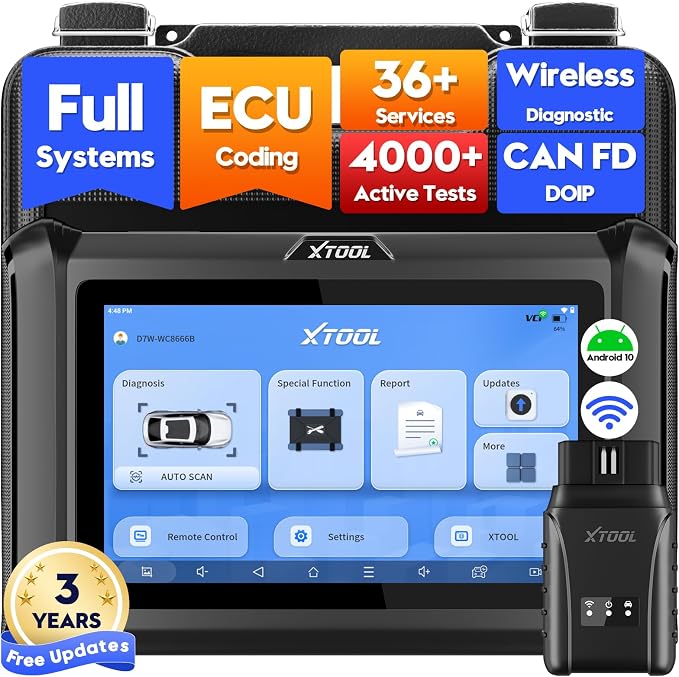 XTOOL D7W Wireless OBD2 Scanner Diagnostic Tool 2025 Upgraded Ver. of D7 by XTOOL