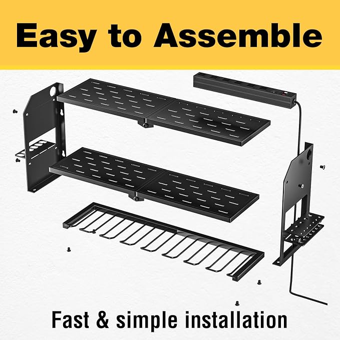 YYR Power Tool Organizer with Charging Station Wall Mount, Cordless Drill and - Image 8