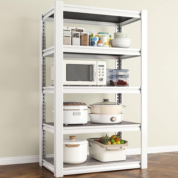 REIBII Storage Shelves 2500LBS Metal Shelving Adjustable Garage Shelving 5 Tier by REIBII