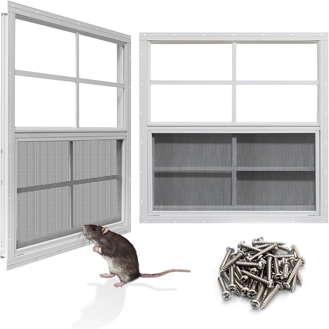 NeatiEase Upgraded Shed Windows 2 Pack, Chicken Coop by NeatiEase