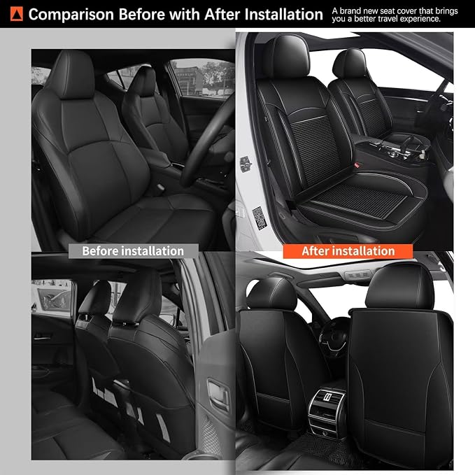 Front Seat Covers for Toyota Camry 2012-2023 2024 2025 Leather Ice Silk - Image 6