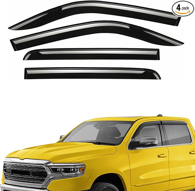 Extra Durable Window Deflectors Tape-On Window Visors Rain Guards Fit by AEROGUYSCustomfitrainguard