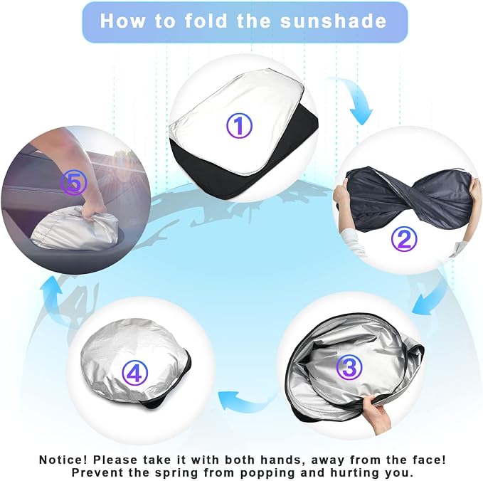 SXCY 2023 Accord Windshield Sunshade 2018-2023 Honda Accord Hybrid Sport EX-L - Image 6