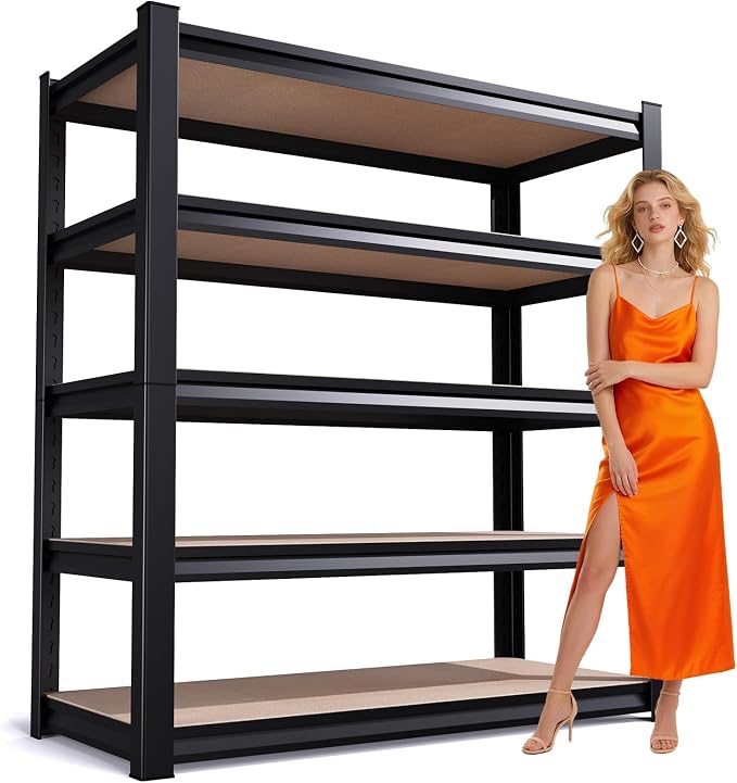 72" H*46'' Storage Shelves 2500lbs Garage Shelving Adjustable Heavy Duty Garage by FFVVGH