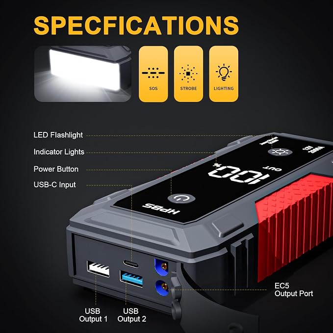 Jump Starter - 4000A Jump Starter Battery Pack - Image 6