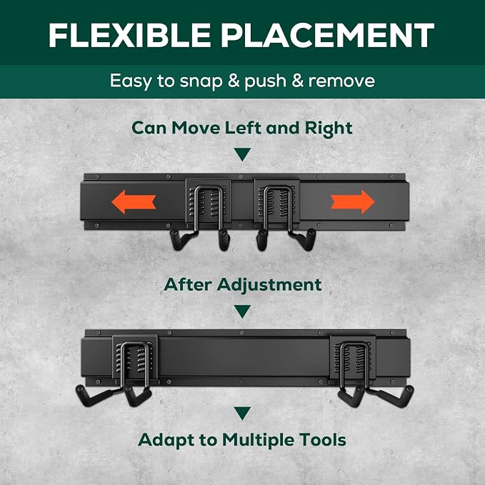 Garage Garden Tool Organizer Wall Mount, 48 Inch Garage Organizer Wall Mounted - Image 3