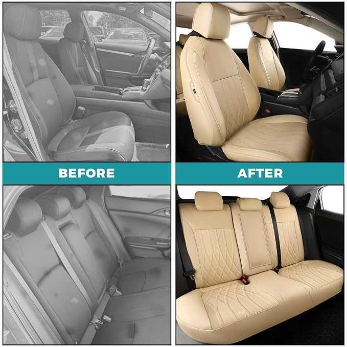 Seat Covers for Honda Civic Sedan EX-L, Sport 2016 2017 2018 2019 2020 2021 - Image 5