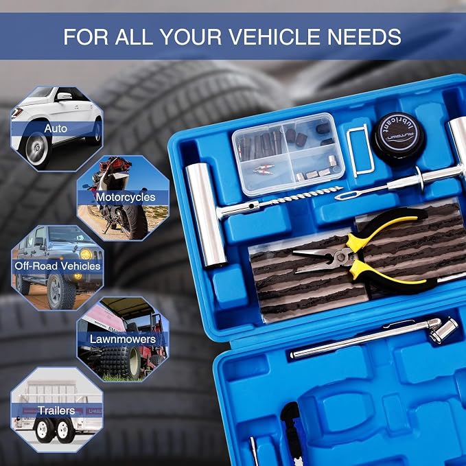 Flat Tire Repair Kit with Plug 68 Pcs - Image 6