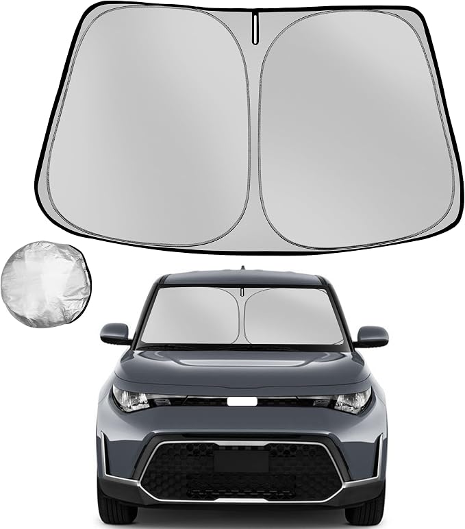 Windshield Sun Shade for 2020-2025 Kia Soul Foldable Sun Sunshade for Car Front by Fonowka