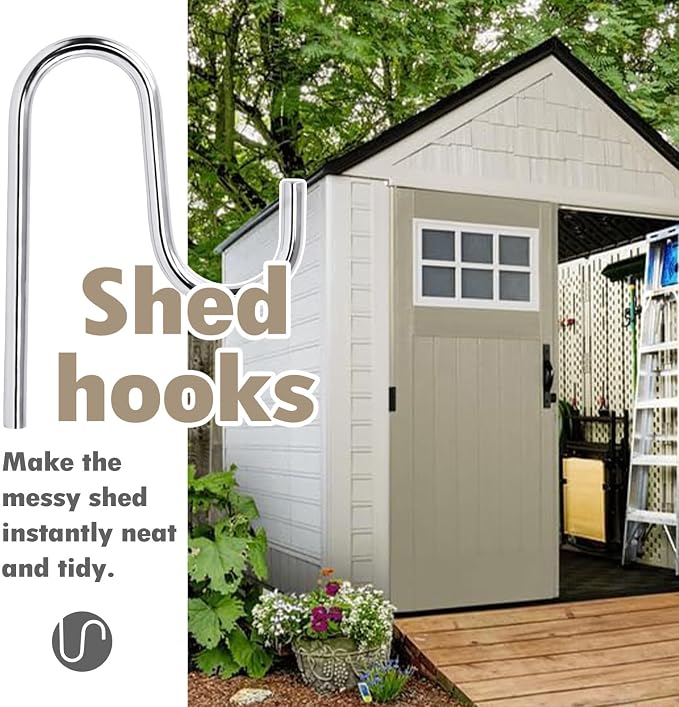 10 Pcs Shed Hooks, Long Shed Hooks - Image 6