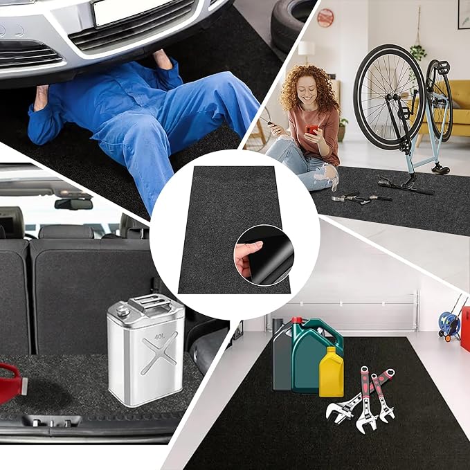 GlowShade Oil Spill Mat, 36 X 60 Inch Garage Floor Mat Under Car, Absorbent Oil - Image 6