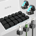 18 Pack Cord Organizer Holder, Magnetic Cable Clips Management, Easy Strong by Unknown