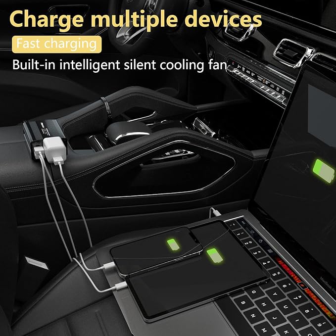 150W Power Inverter 12V DC to 110V AC Car Plug Adapter Outlet Converter - Image 2