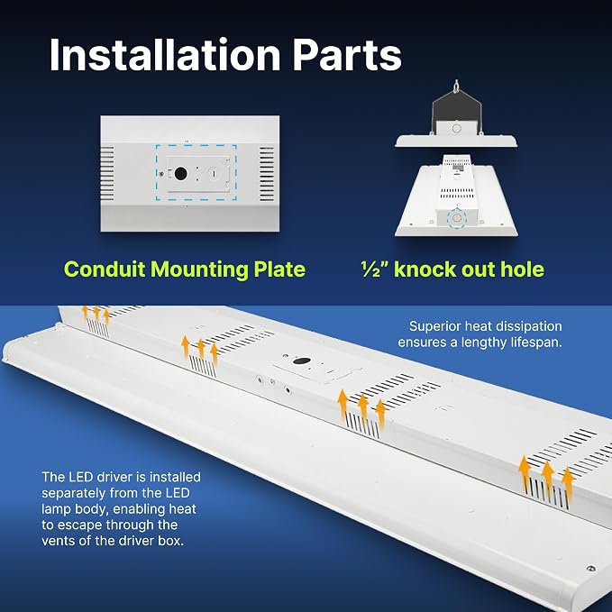 4 FT Linear LED Shop Light, 000LM HighBay Light - Image 7