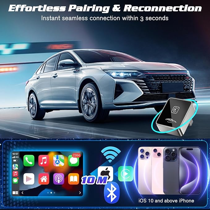 Mini Wireless Carplay Adapter for iPhone, 2025 Stable Universal carplay Adapter - Image 6