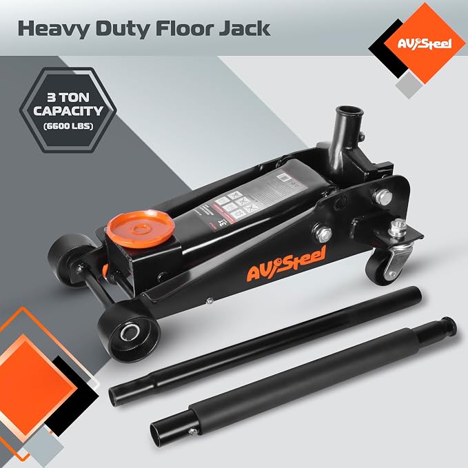 3 Ton Floor Jack, Heavy Duty Hydraulic Jack - Image 2