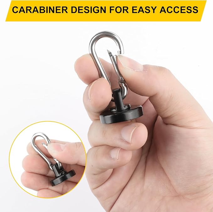 DIYMAG Black Magnetic Hooks, 110LBS Heavy Duty Neodymium Magnetics - Image 6