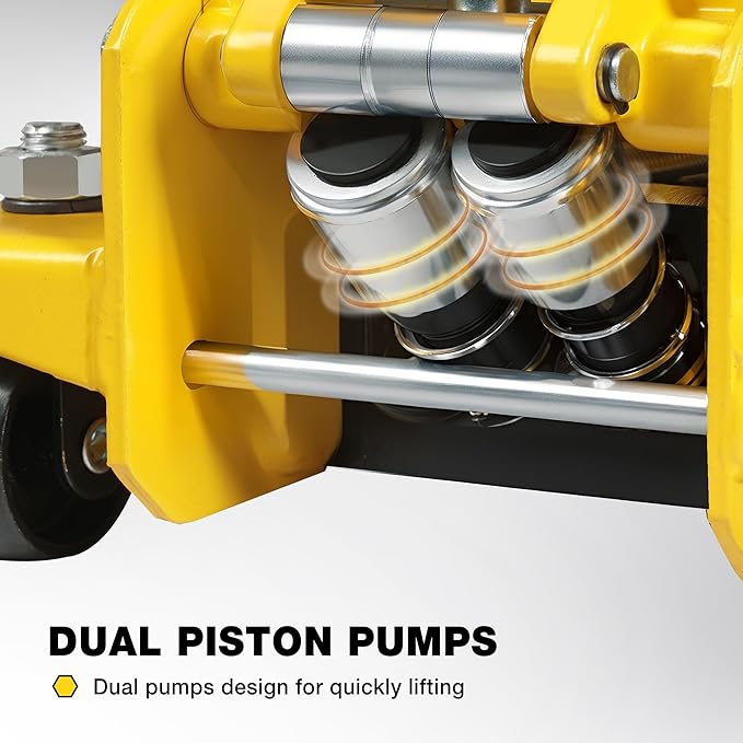 YELLOW JACKET Hydraulic Floor Jack, Quickly Lift Car Jack - Image 7