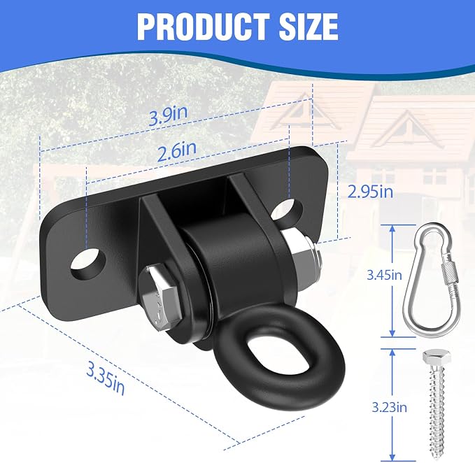 Heavy Duty Swing Hangers with Bearing, Porch Swing Hanging Kit - Image 5