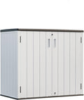HOMSPARK 37 Cu.Ft Outdoor Storage Shed Weather Resistant, Resin Storage Sheds & by HOMSPARK