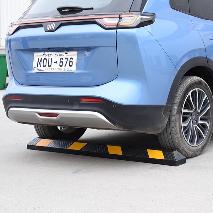 72" in 6' Ft Heavy-duty Rubber Parking Curb, Installation Kits Included - Image 8