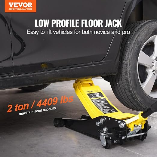 VEVOR Low Profile Floor Jack 2 Ton, Heavy Duty Iron Hydraulic Racing Floor Jack - Image 2