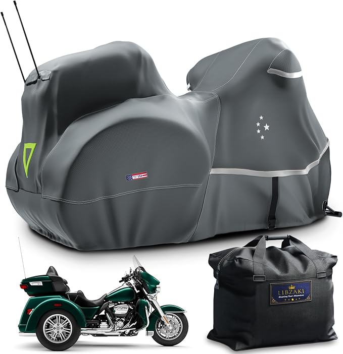 Trike Cover, Motorcycle Cover LI LIBZAKI Heavy Duty 600D Waterproof by LILIBZAKI
