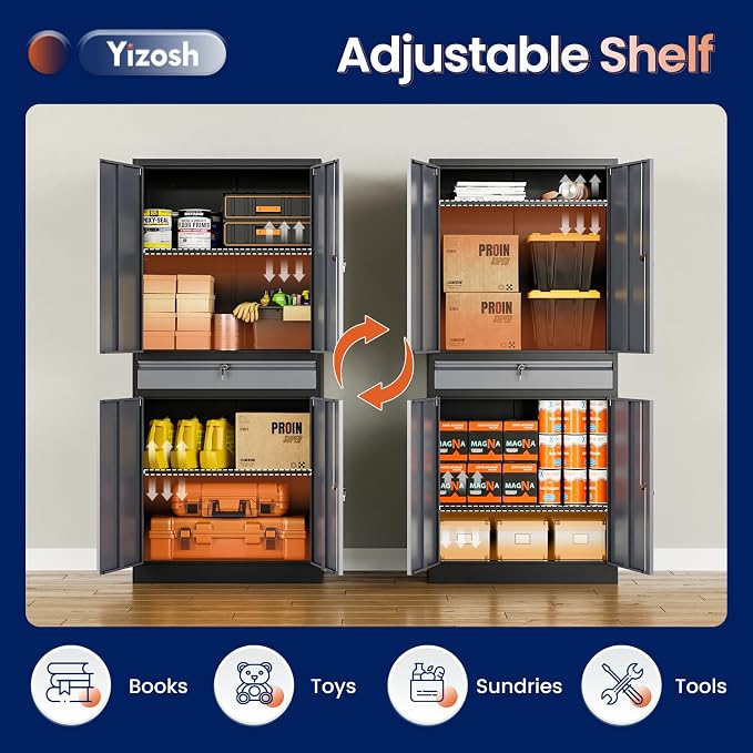 Yizosh Metal Garage Storage Cabinet - Image 5