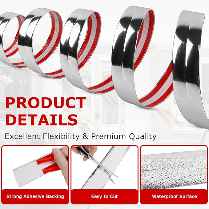 Flexible Wall Corner Protector Moulding Trim Peel and Stick Wall Corner Guards - Image 2