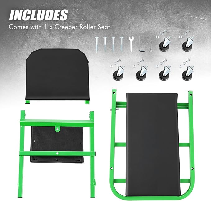 DNA MOTORING 40 Inches Folding 2 in 1 Rolling Z Creeper, Adjustable Roller - Image 2