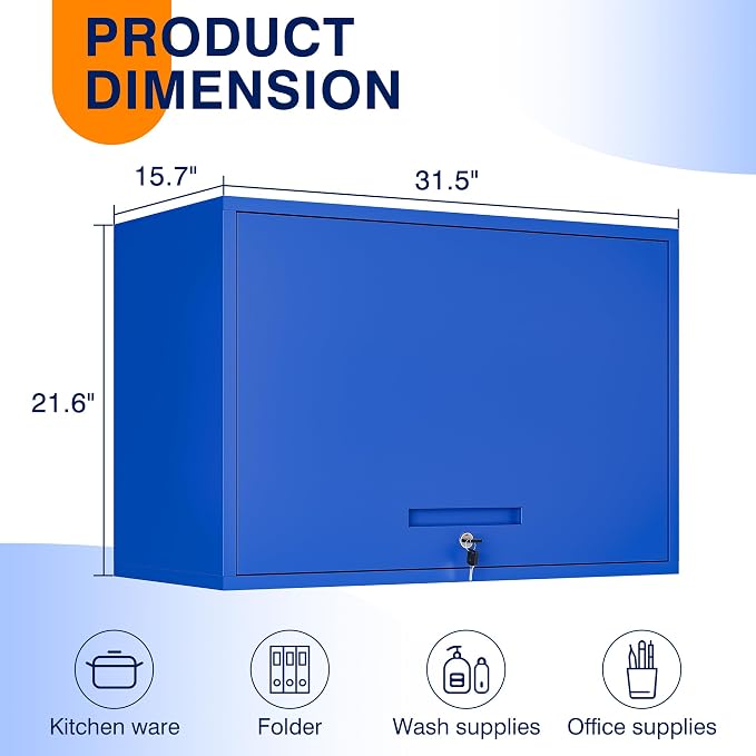 Yizosh Metal Garage Wall Cabinet - Image 3