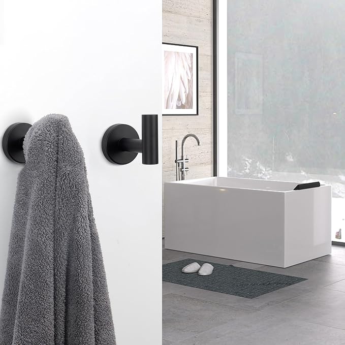 NearMoon Bath Towel Hooks- SUS 304 Stainless Steel Robe Hook Holder, Heavy Duty - Image 7