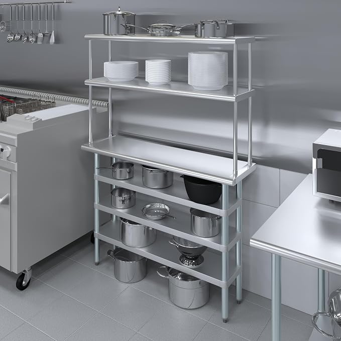 Amgood 14" x 48" Stainless Steel Work Table - Image 4