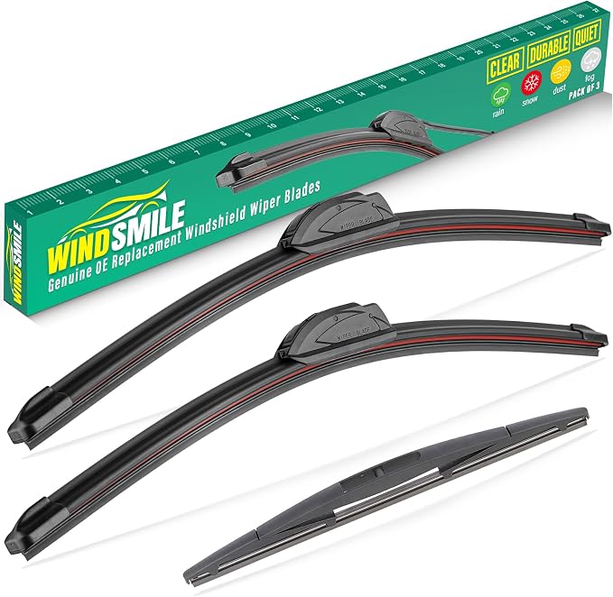 24" 20" 12" Windshield Wiper Blades Replacement by WINDSMILE