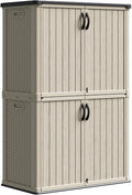 Patiowell 50 cu.ft Plastic Outdoor Storage Shed, Lockable Waterproof Resin by Patiowell